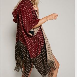 Free People Time After Time Hooded Cardigan Kimono